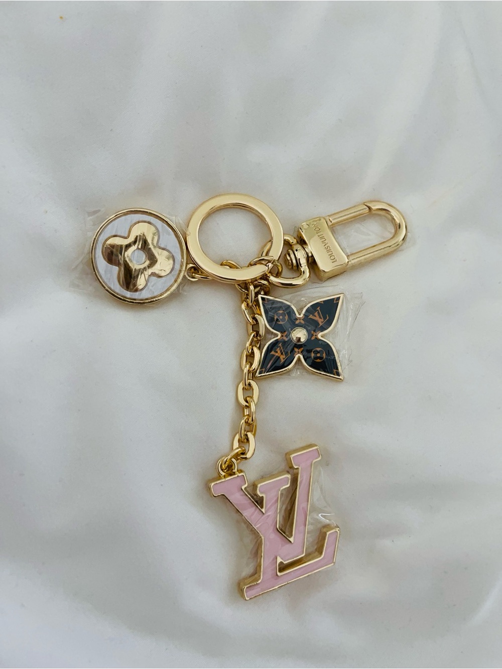 Pink Enamel Keychain & Purse Charm - Picture 4 of 4